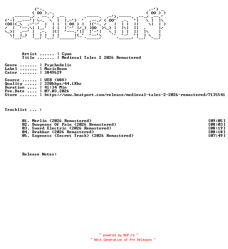 NFO for the release Cyan-Medieval_Tales_2_2026_Remastered-(3849629)-REMASTERED-WEB-2026-FALCON by FALCON
