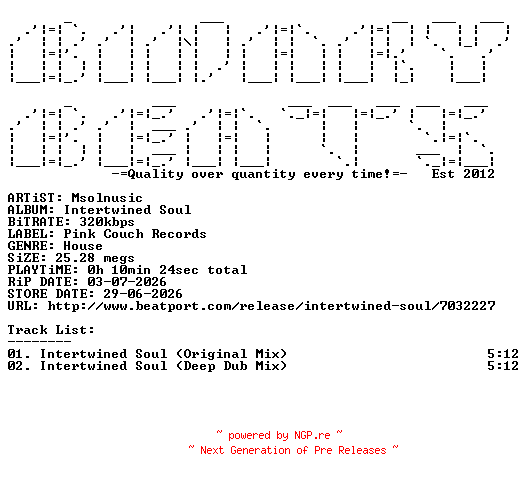NFO for the release Msolnusic-Intertwined_Soul-(PCR027)-WEB-2026-BB by BB