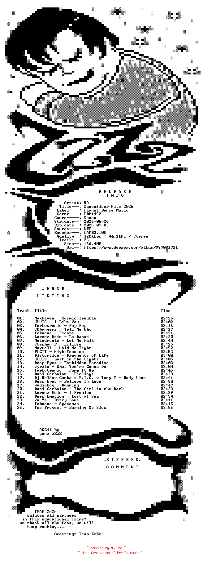 NFO for the release VA_-_Dancefloor_Hits_2026-(PDM1452)-WEB-2026-ZzZz by ZzZz