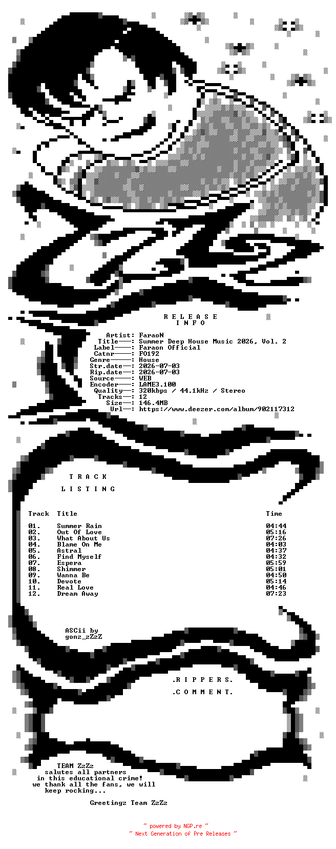 NFO for the release FaraoN_-_Summer_Deep_House_Music_2026_Vol_2-(FO192)-WEB-2026-ZzZz by ZzZz