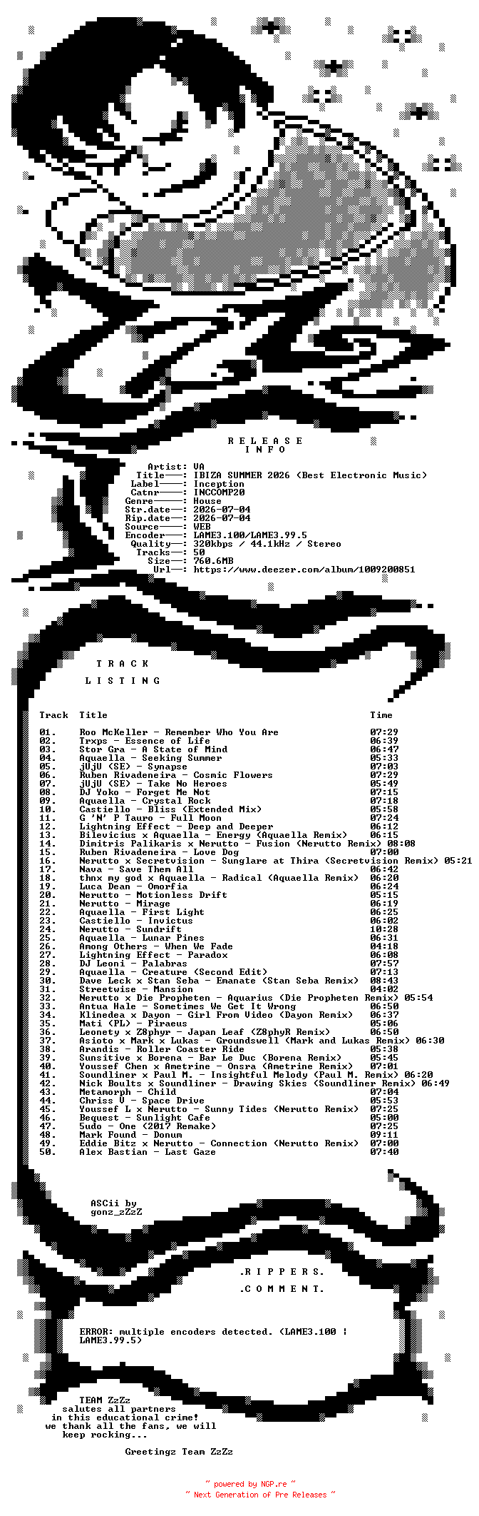 NFO for the release VA_-_IBIZA_SUMMER_2026_(Best_Electronic_Music)-(INCCOMP20)-WEB-2026-ZzZz_iNT by ZzZz_iNT