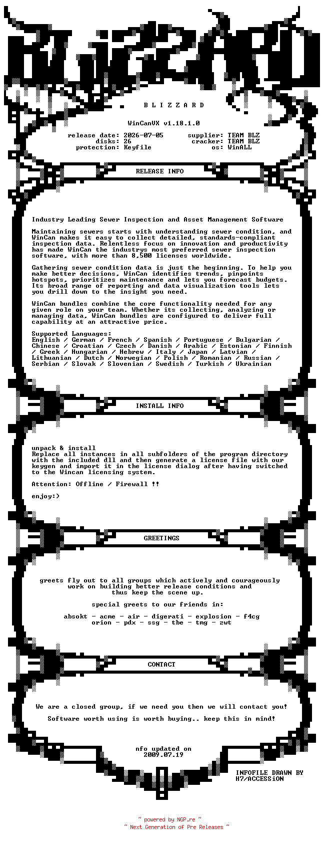 NFO for the release WinCanVX.v1.18.1.0.MultiLanguage.WinALL.Incl.Keygen.Patch-BLiZZARD by BLiZZARD