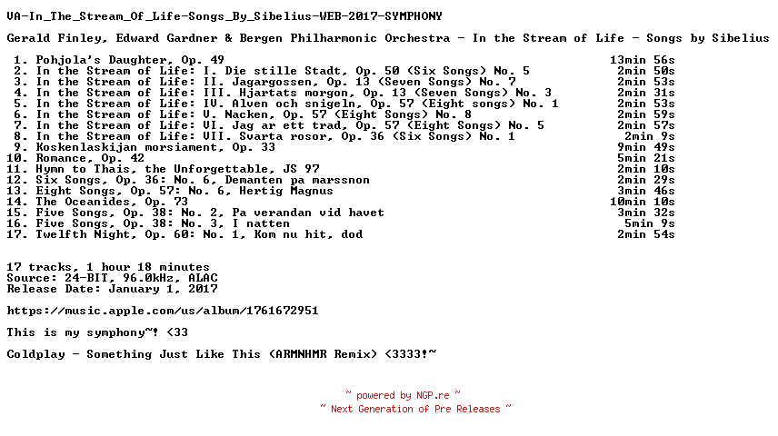 NFO for the release VA-In_The_Stream_Of_Life-Songs_By_Sibelius-WEB-2017-SYMPHONY by SYMPHONY