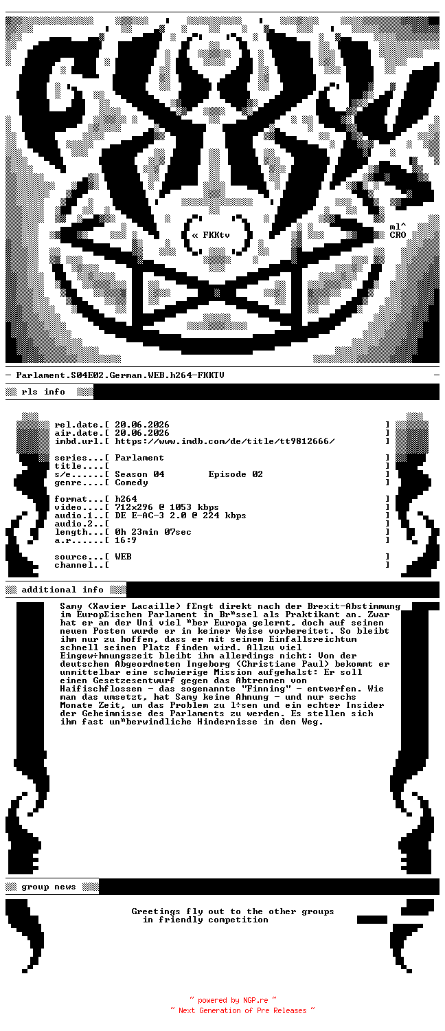 NFO for the release Parlament.S04E02.German.WEB.h264-FKKTV by FKKTV