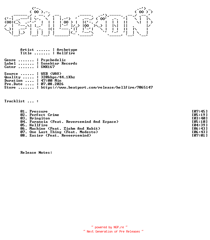 NFO for the release Archetype-Hellfire-(SNK167)-WEB-2026-FALCON by FALCON