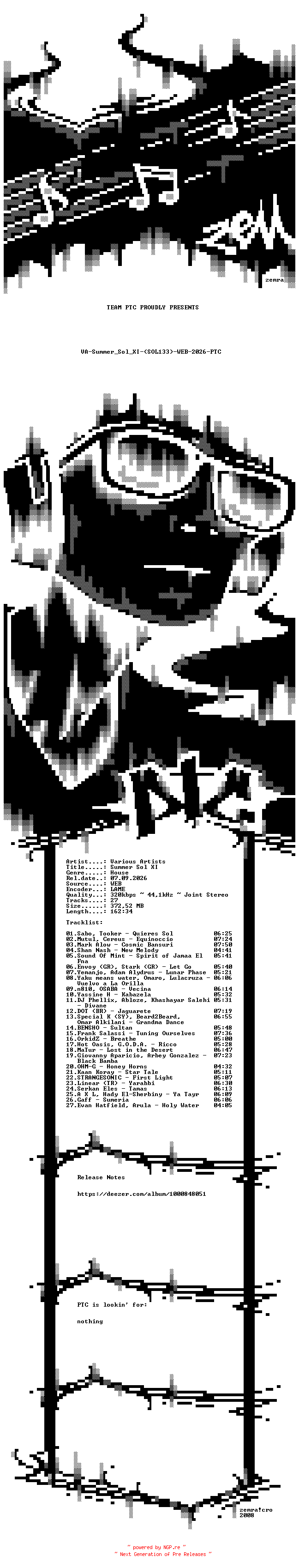 NFO for the release VA-Summer_Sol_XI-(SOL133)-WEB-2026-PTC by PTC