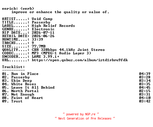 NFO for the release Void_Comp-Passerby-WEB-2026-ENRiCH by ENRiCH
