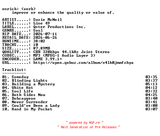 NFO for the release Suzie_McNeil-Line_49-WEB-2026-ENRiCH by ENRiCH