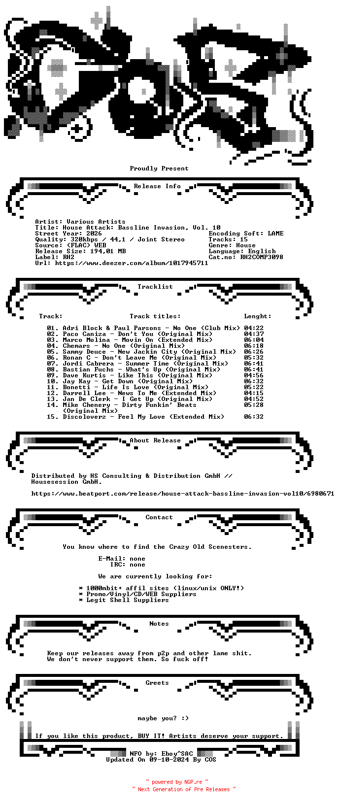 NFO for the release VA-House_Attack_Bassline_Invasion_Vol._10-(RH2COMP3098)-WEB-2026-COS by COS