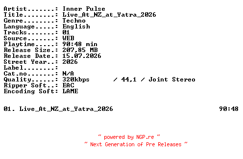 NFO for the release Inner_Pulse-Live_At_NZ_at_Yatra_2026-WEB-2026-XTC_iNT by XTC_iNT