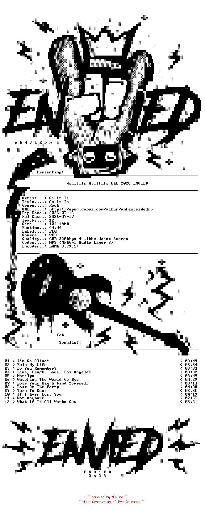 NFO for the release As_It_Is-As_It_Is-WEB-2026-ENViED by ENViED