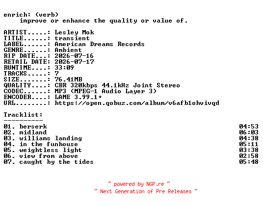 NFO for the release Lesley_Mok-transient-WEB-2026-ENRiCH by ENRiCH
