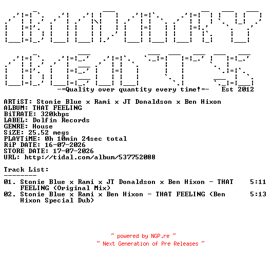 NFO for the release Stonie_Blue_x_Rami_x_JT_Donaldson_x_Ben_Hixon-THAT_FEELING-(3838868)-WEB-2026-BB by BB