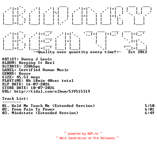 NFO for the release Danny_J_Lewis-Keeping_It_Reel-(CHM-002)-WEB-2026-BB by BB