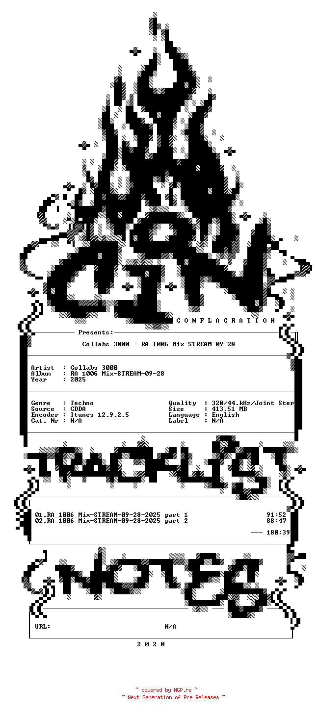 NFO for the release Collabs_3000-RA_1006_Mix-STREAM-09-28-2025-CiN_INT by CiN_INT