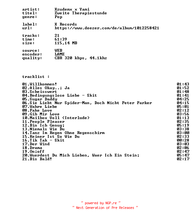 NFO for the release Xzudemx_X_Yami_-_Zweite_Therapiestunde-WEB-2026-BITCOINS by BITCOINS