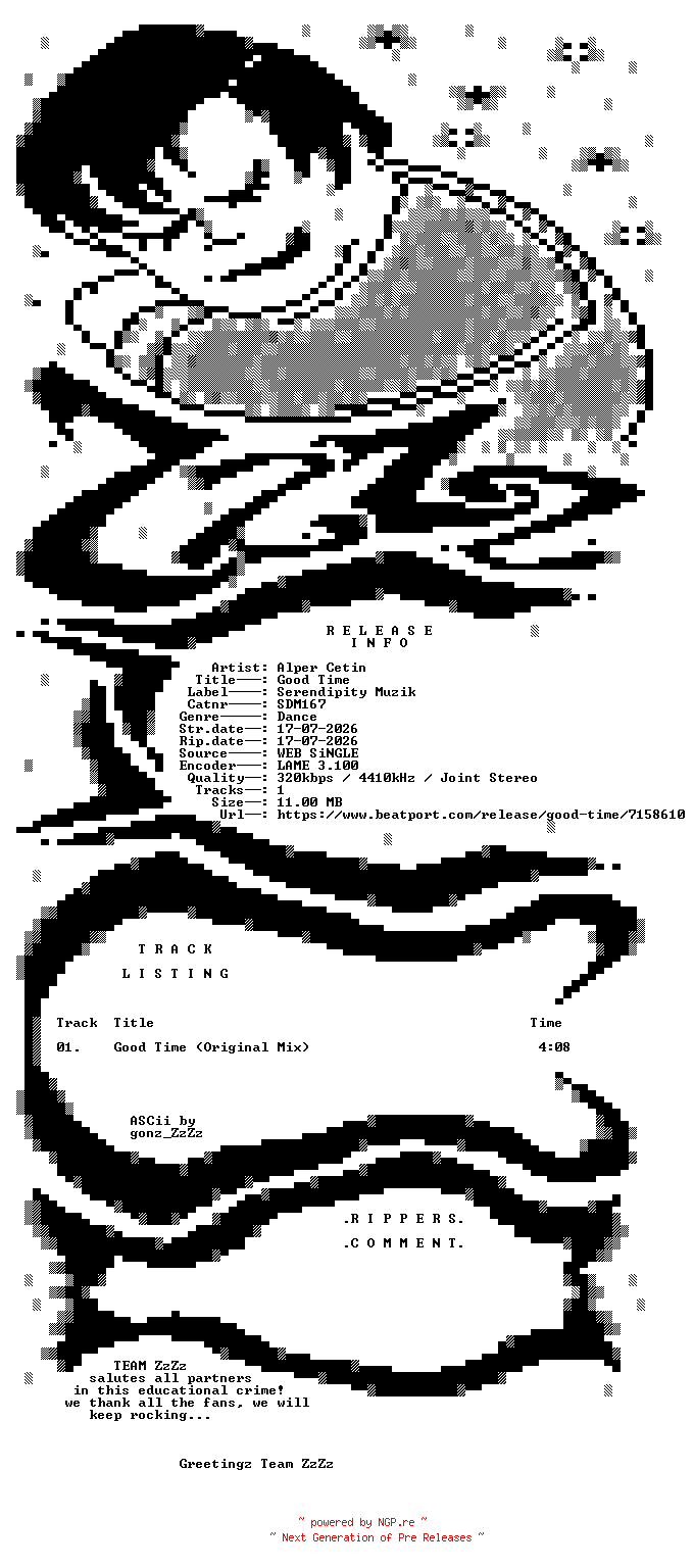 NFO for the release Alper_Cetin_-_Good_Time-(SDM167)-SINGLE-WEB-2026-ZzZz by ZzZz