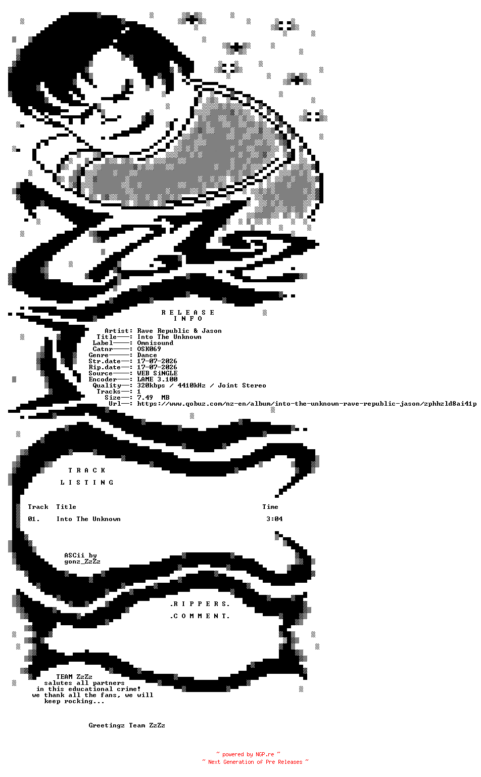 NFO for the release Rave_Republic_and_Jason_-_Into_The_Unknown-(OSK069)-SINGLE-WEB-2026-ZzZz by ZzZz