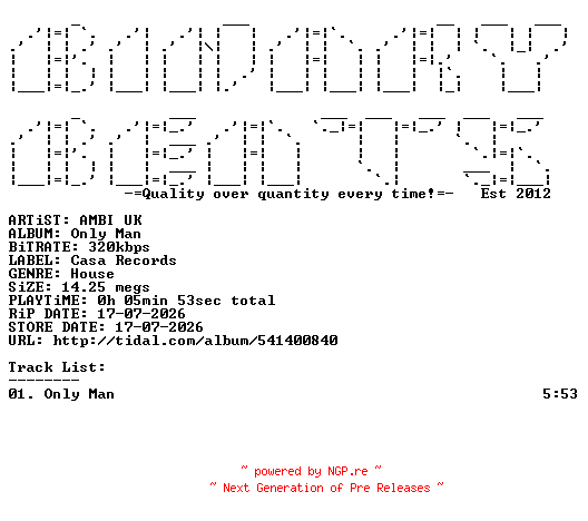 NFO for the release AMBI_UK-Only_Man-(CASA008)-SINGLE-WEB-2026-BB by BB