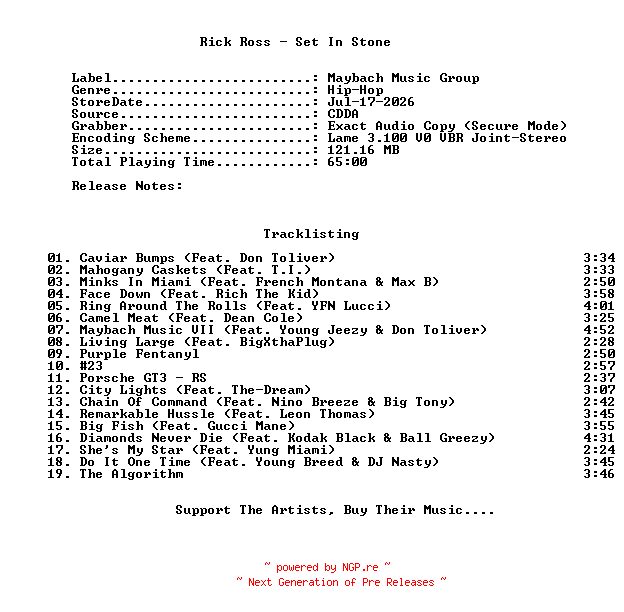 NFO for the release Rick_Ross-Set_In_Stone-2026-C4 by C4