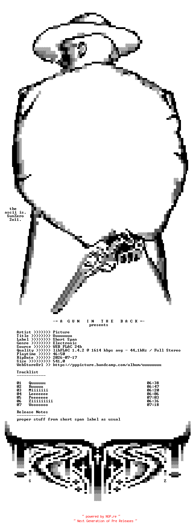 NFO for the release Picture-Uuuuuuuu-(SHORT16)-24BIT-WEB-FLAC-2026-AGITB by AGITB