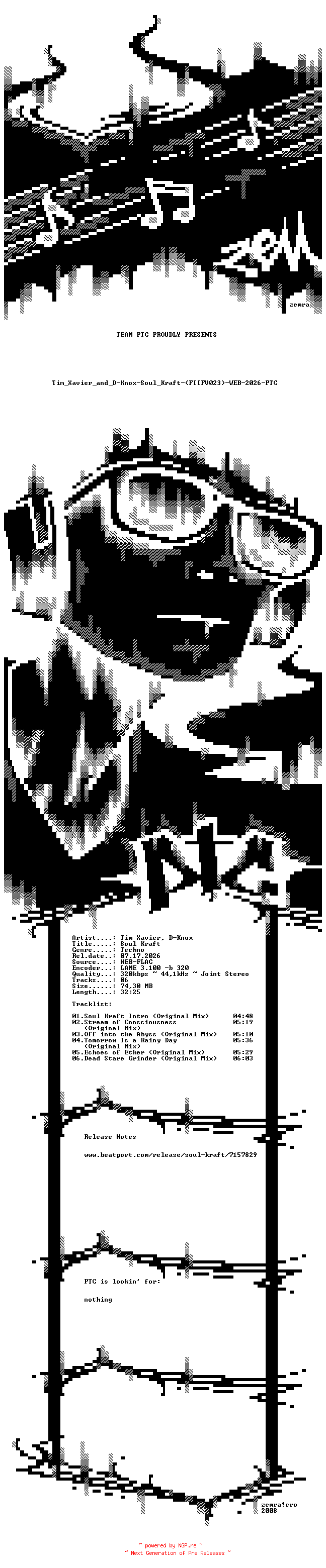NFO for the release Tim_Xavier_and_D-Knox-Soul_Kraft-(FIIFV023)-WEB-2026-PTC by PTC