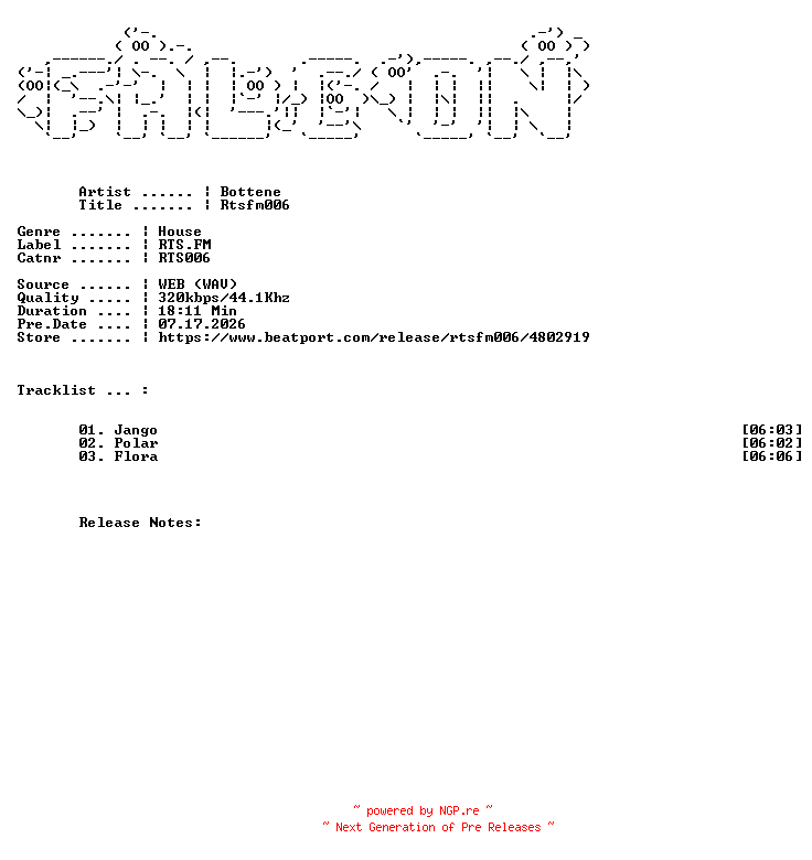 NFO for the release Bottene-RTSFM006-(RTS006)-WEB-2024-FALCON by FALCON
