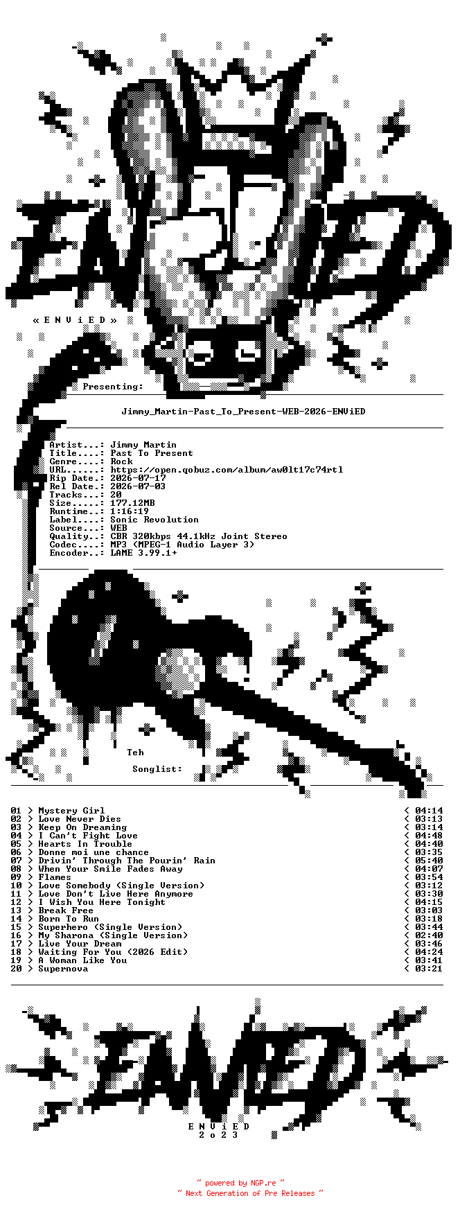 NFO for the release Jimmy_Martin-Past_To_Present-WEB-2026-ENViED by ENViED