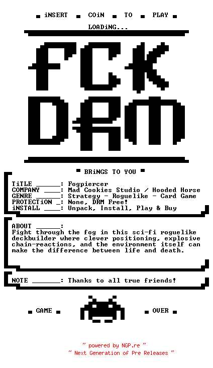 NFO for the release Fogpiercer.Linux-FCKDRM by FCKDRM