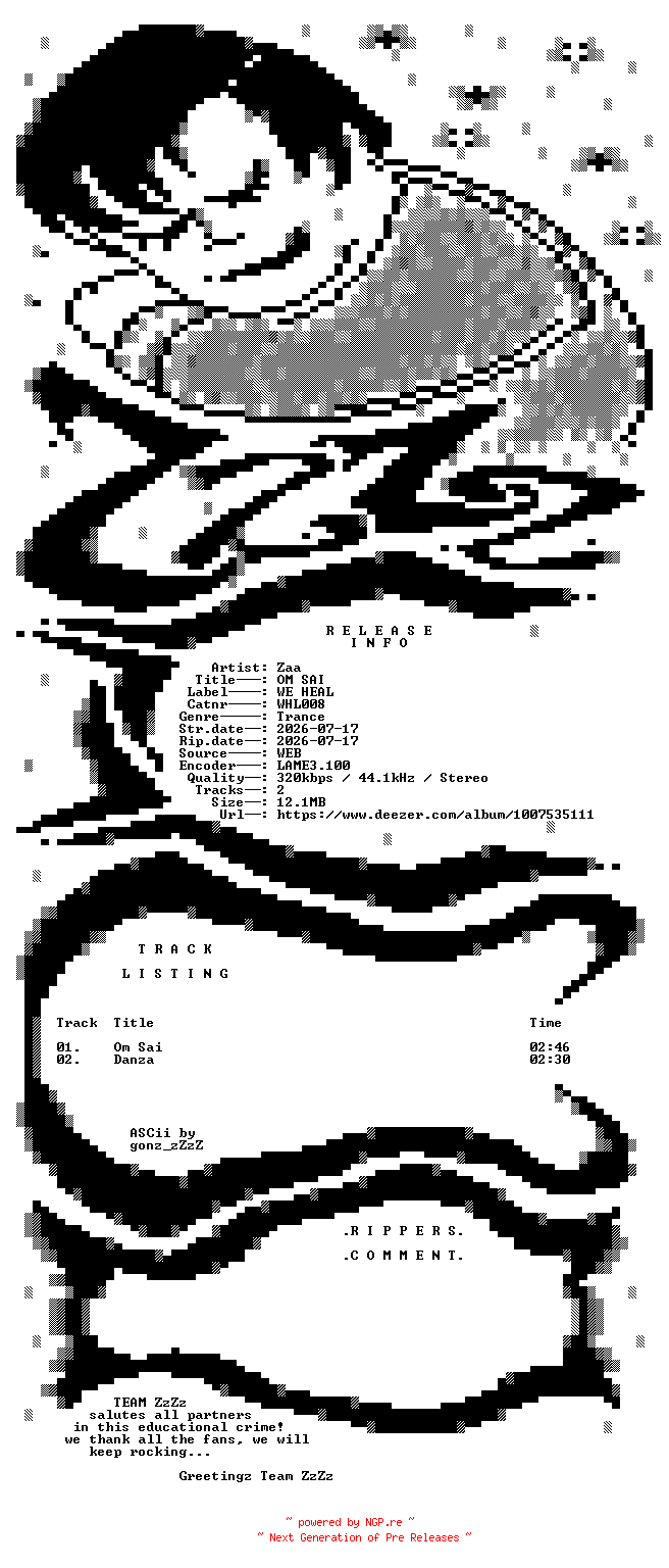 NFO for the release Zaa_-_OM_SAI-(WHL008)-WEB-2026-ZzZz by ZzZz