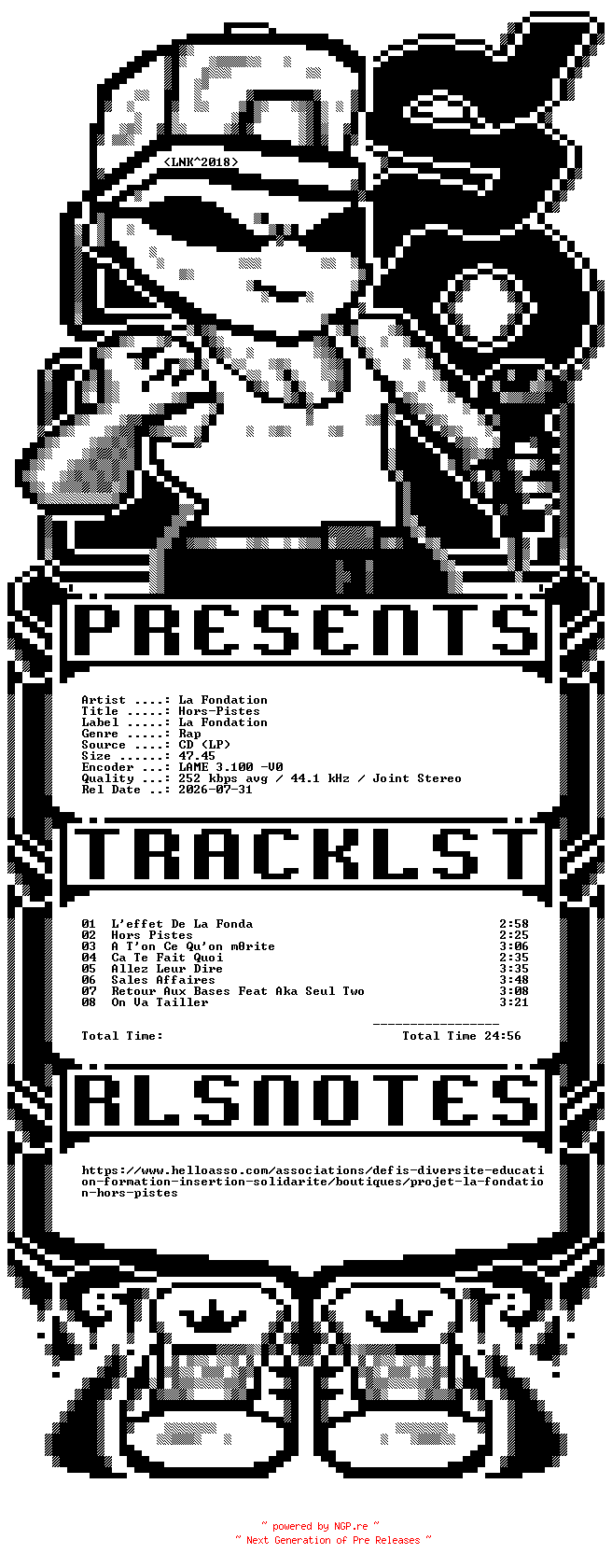 NFO for the release La_Fondation-Hors-Pistes-(Bootleg)-FR-2026-SO by SO