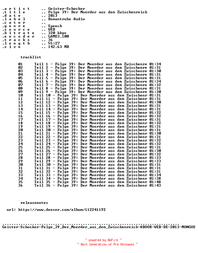 NFO for the release Geister-Schocker-Folge_039_Der_Moerder_aus_dem_Zwischenreich-ABOOK-WEB-DE-2013-MONGOS by MONGOS