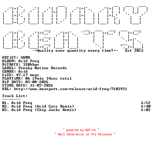 NFO for the release GUMR-Acid_Freq-(GYR0318892)-WEB-2026-BB by BB