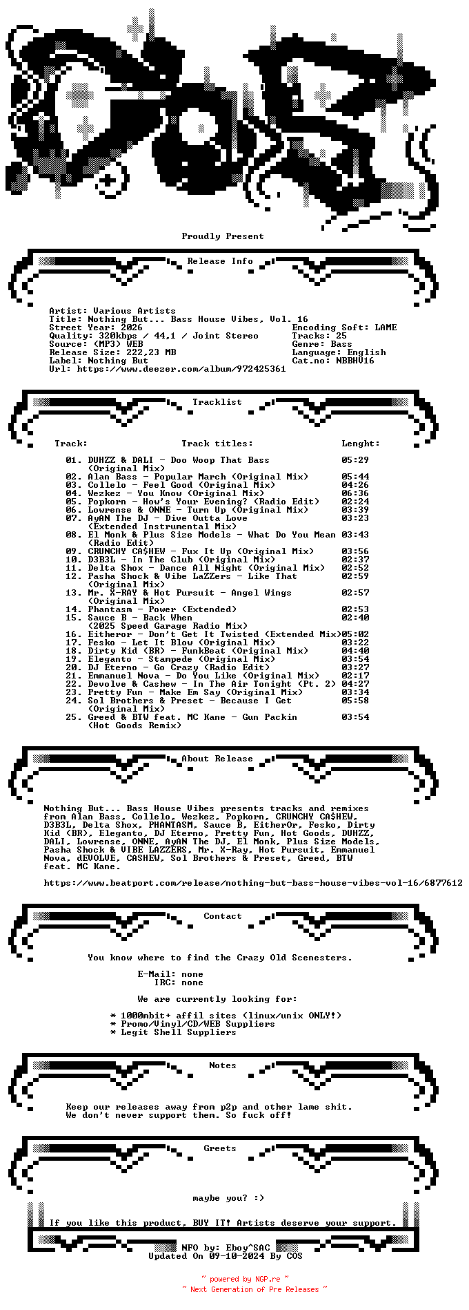 NFO for the release VA-Nothing_But____Bass_House_Vibes_Vol._16-(NBBHV16)-WEB-2026-COS_INT by COS_INT