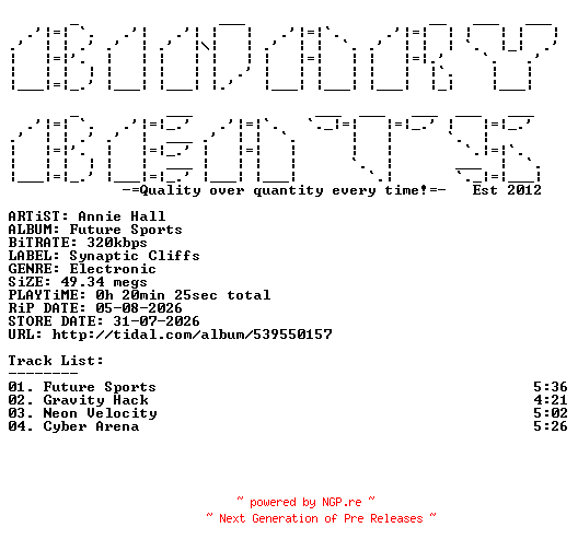 NFO for the release Annie_Hall-Future_Sports-(SC027)-WEB-2026-BB by BB