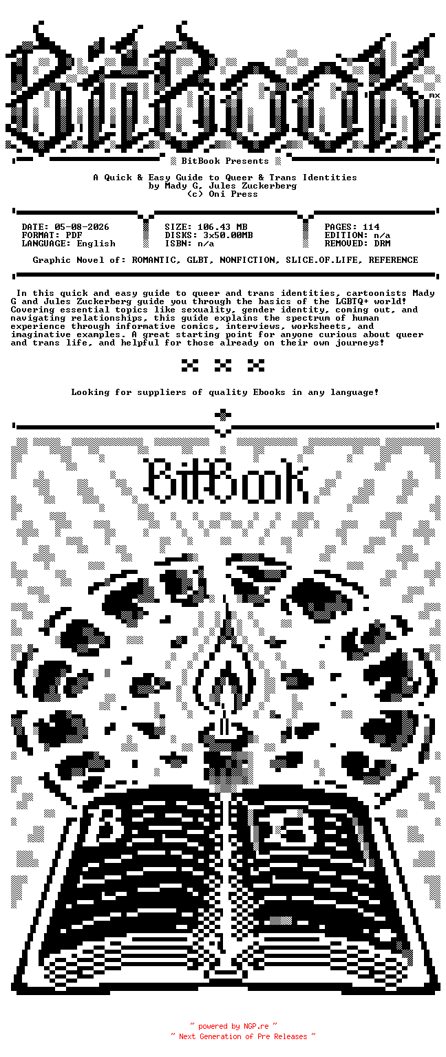 NFO for the release Oni.Press.-.A.Quick.And.Easy.Guide.To.Queer.And.Trans.Identities.2026.Hybrid.Comic.eBook-BitBook by BitBook