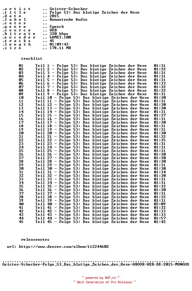NFO for the release Geister-Schocker-Folge_053_Das_blutige_Zeichen_der_Hexe-ABOOK-WEB-DE-2015-MONGOS by MONGOS