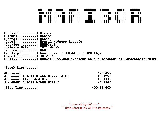 NFO for the release Airwaze-Hanami-(MMRD2148)-WEB-2026-MARiBOR by MARiBOR