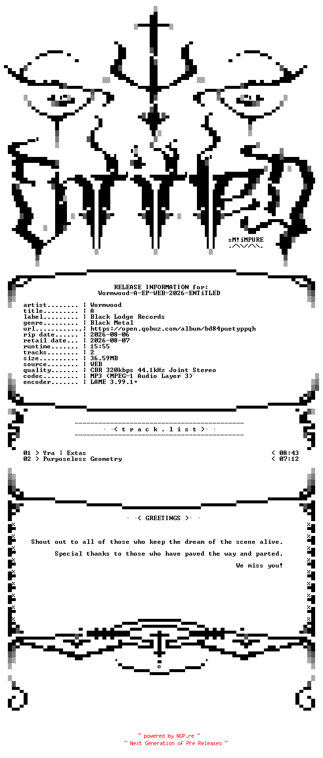 NFO for the release Wormwood-A-EP-WEB-2026-ENTiTLED by ENTiTLED