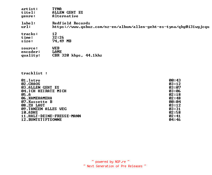 NFO for the release TYNA_-_ALLEN_GEHT_ES-WEB-DE-2026-BITCOINS by BITCOINS