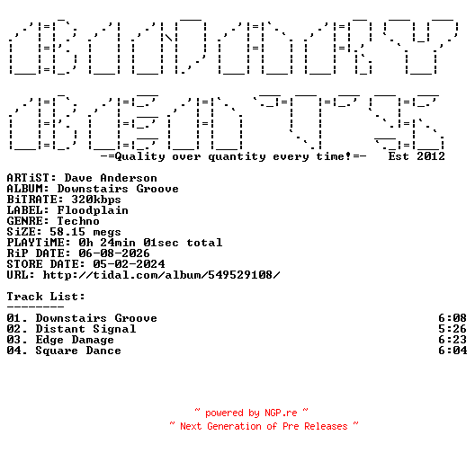 NFO for the release Dave_Anderson-Downstairs_Groove-(FLOOD001)-WEB-2024-BB by BB