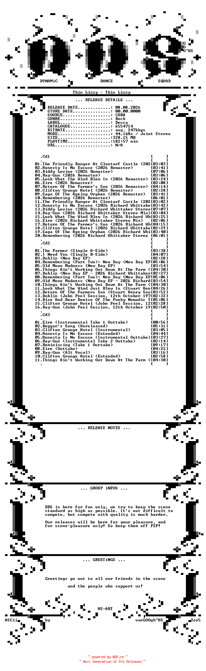 NFO for the release Thin_Lizzy-Thin_Lizzy-Remastered_Deluxe_Edition-3CD-2026-DDS by DDS