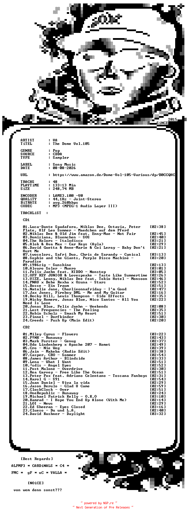 NFO for the release VA_-_The_Dome_Vol.105-2CD-2023-NOiCE by NOiCE