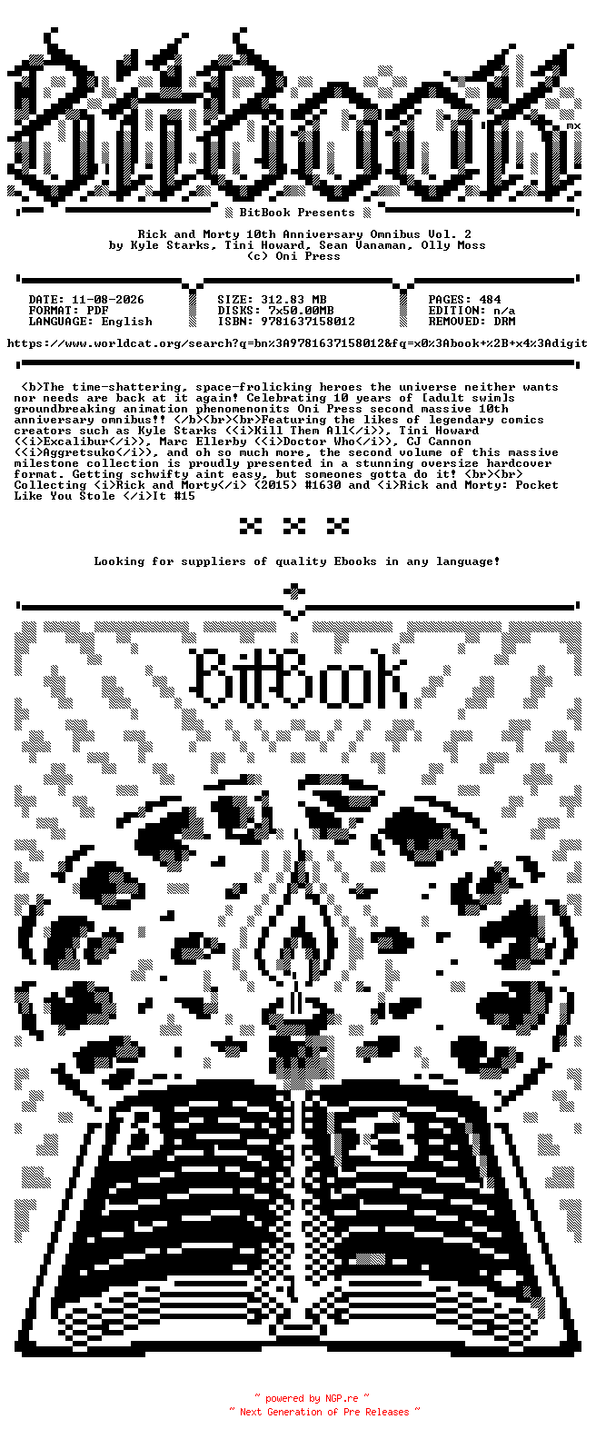 NFO for the release Oni.Press.-.Rick.and.Morty.10th.Anniversary.Omnibus.Vol.02.2026.Retail.Comic.eBook-BitBook by BitBook