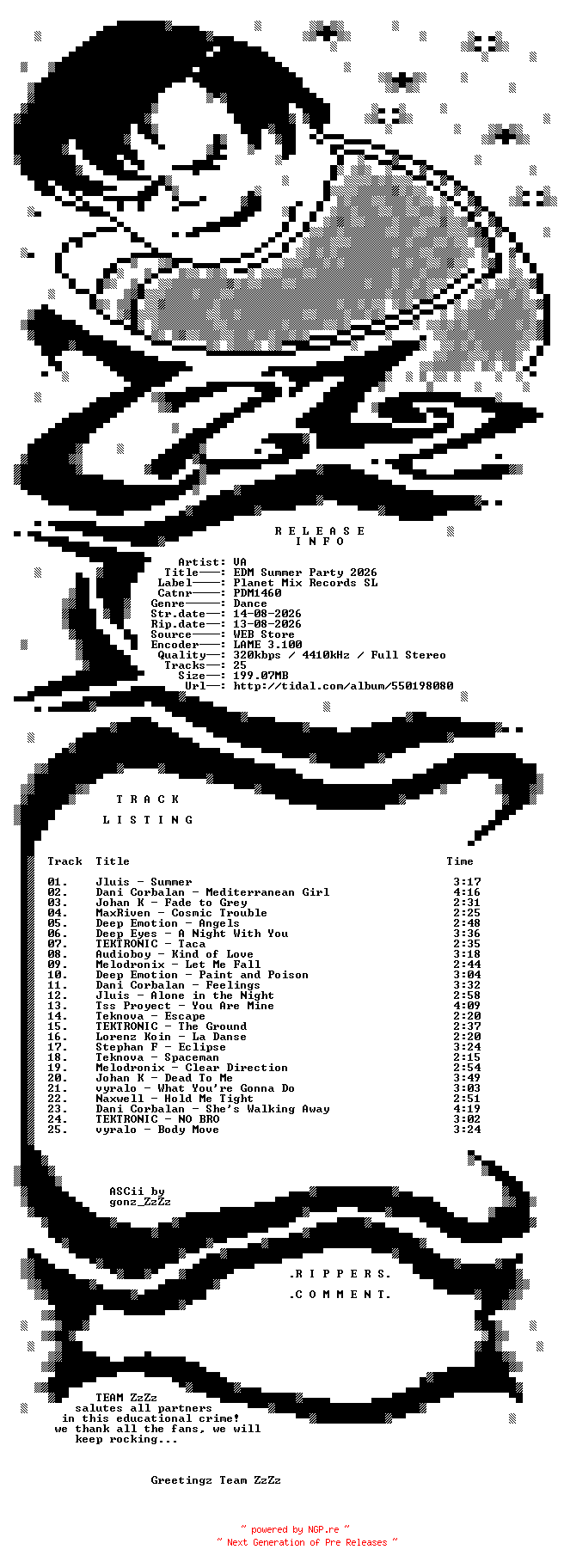 NFO for the release VA_-_EDM_Summer_Party_2026-(PDM1460)-WEB-2026-ZzZz by ZzZz