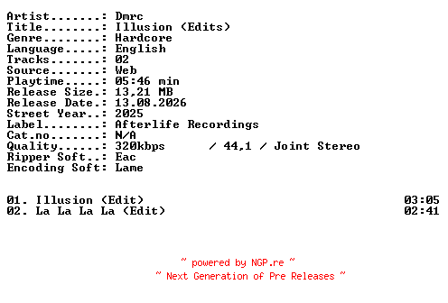 NFO for the release Dmrc-Illusion_(Edits)-WEB-2025-XTC_iNT by XTC_iNT