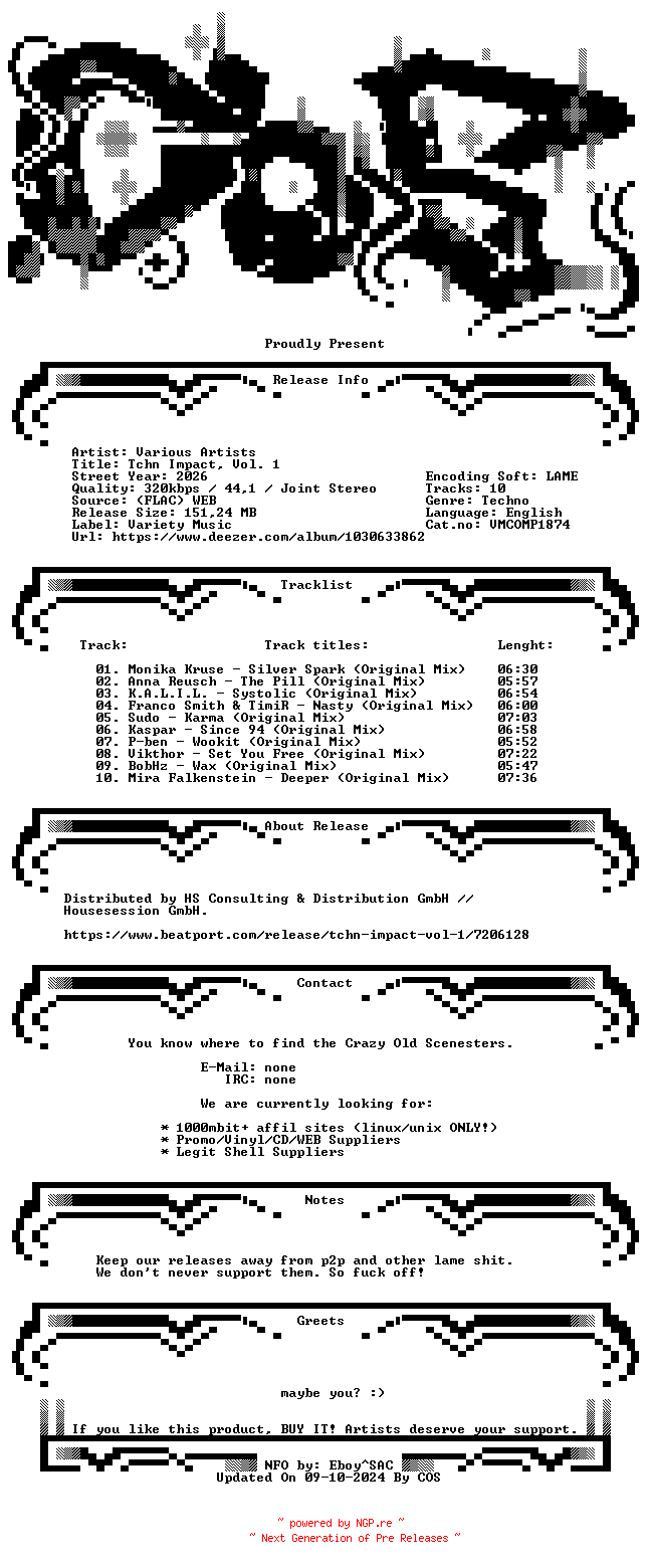 NFO for the release VA-Tchn_Impact_Vol._1-(VMCOMP1874)-WEB-2026-COS by COS