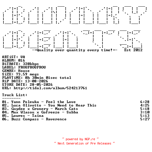 NFO for the release VA-016-(FFF016)-WEB-2026-BB by BB