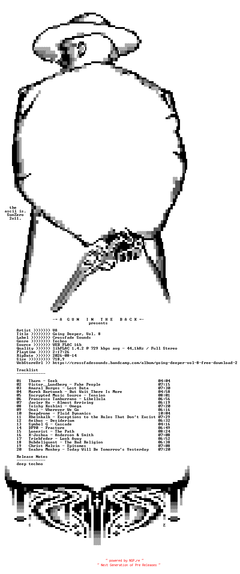 NFO for the release VA-Going_Deeper_Vol._8-16BIT-WEB-FLAC-2026-AGITB by AGITB