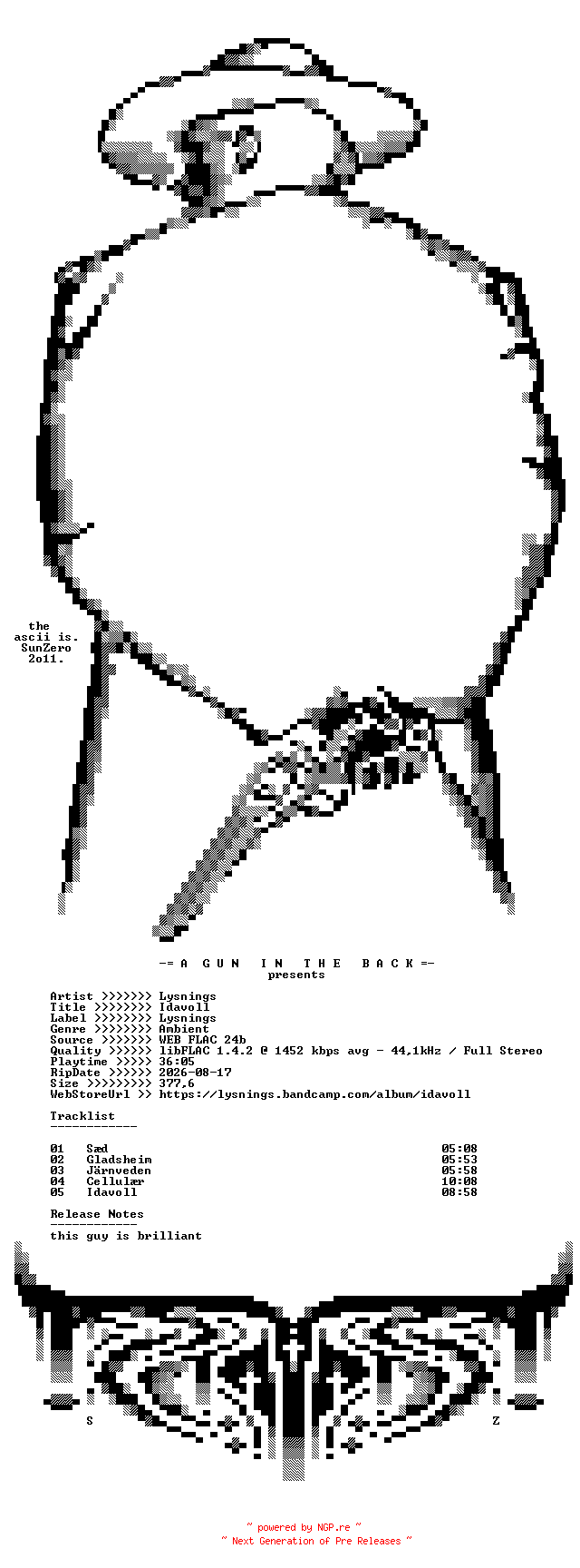 NFO for the release Lysnings-Idavoll-24BIT-WEB-FLAC-2026-AGITB by AGITB